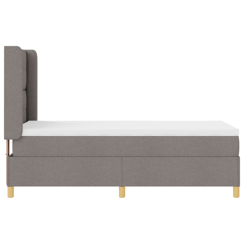 Boxspringbett mit Matratze & LED Taupe 80x200 cm Stoff
