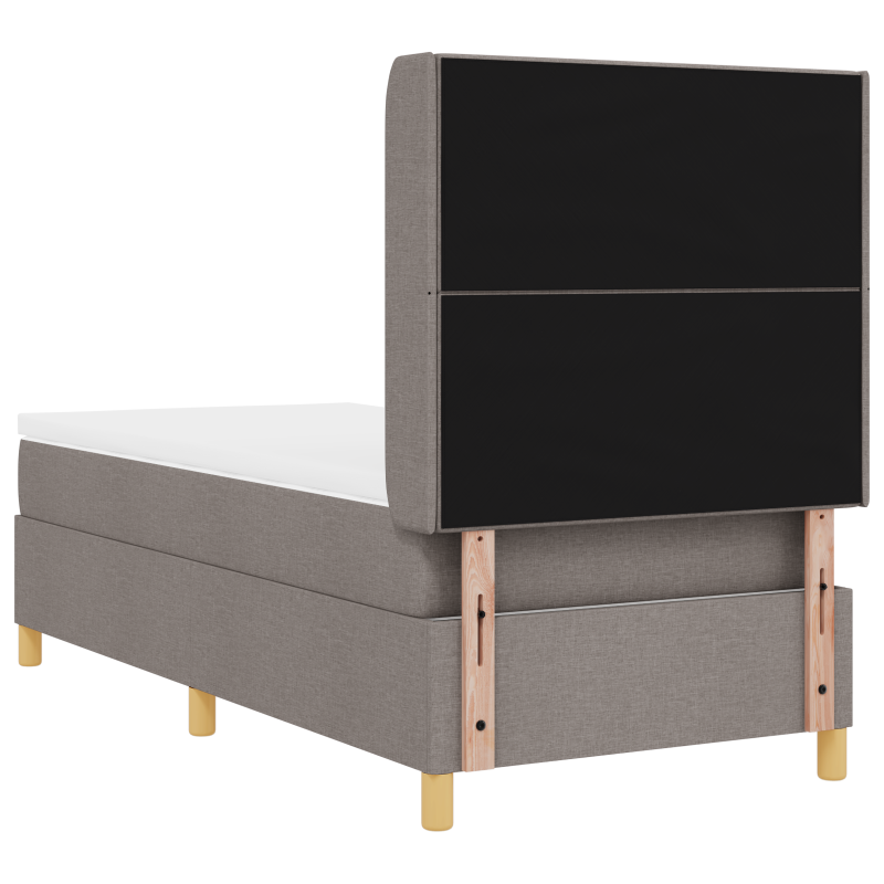 Boxspringbett mit Matratze & LED Taupe 100x200 cm Stoff