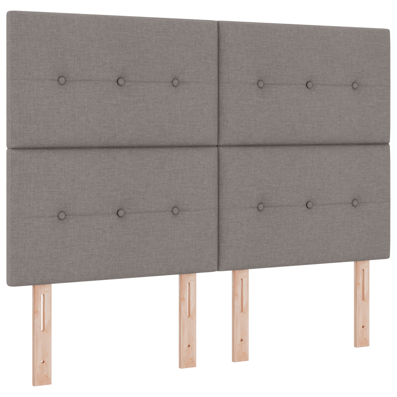 Boxspringbett mit Matratze & LED Taupe 140x190 cm Stoff