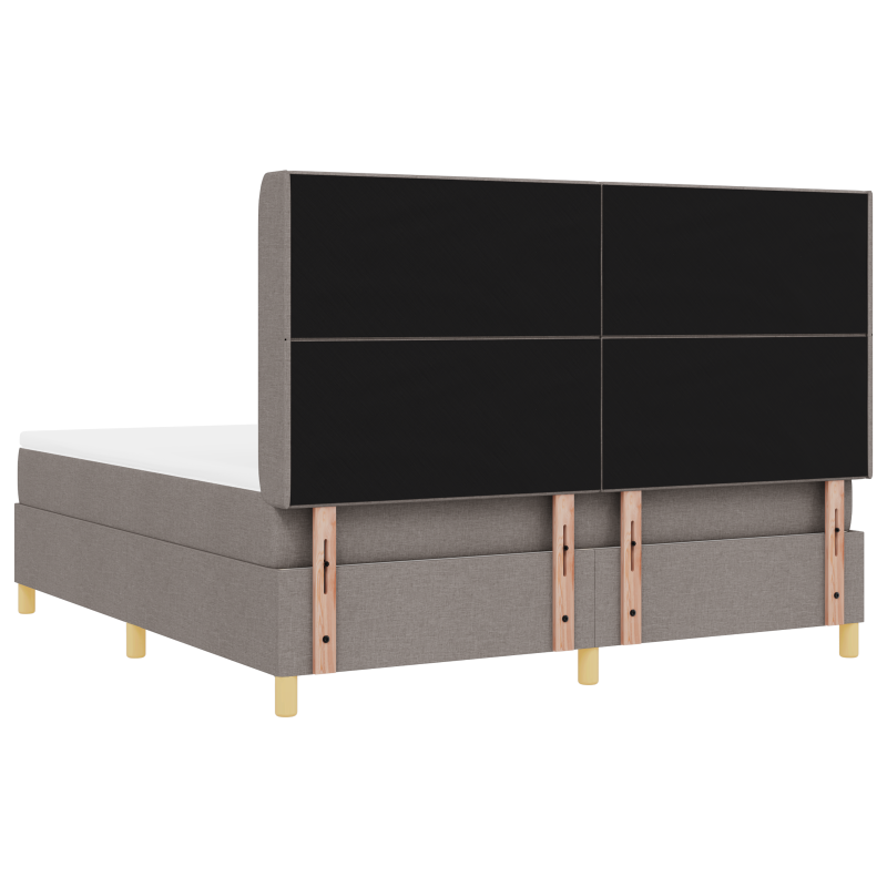 Boxspringbett mit Matratze & LED Taupe 180x200 cm Stoff