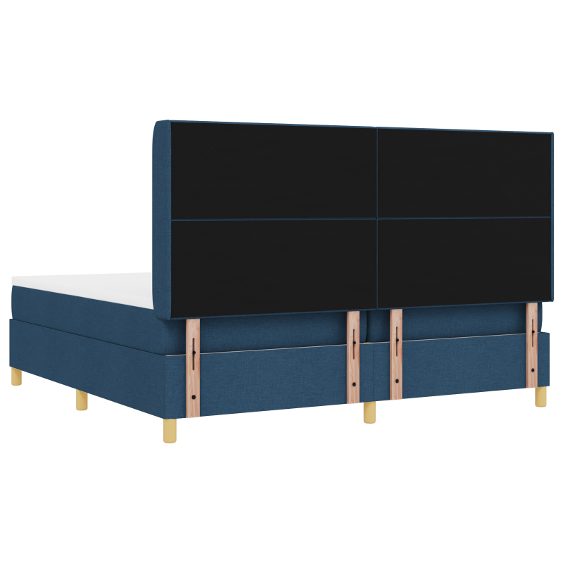 Boxspringbett mit Matratze & LED Blau 200x200 cm Stoff
