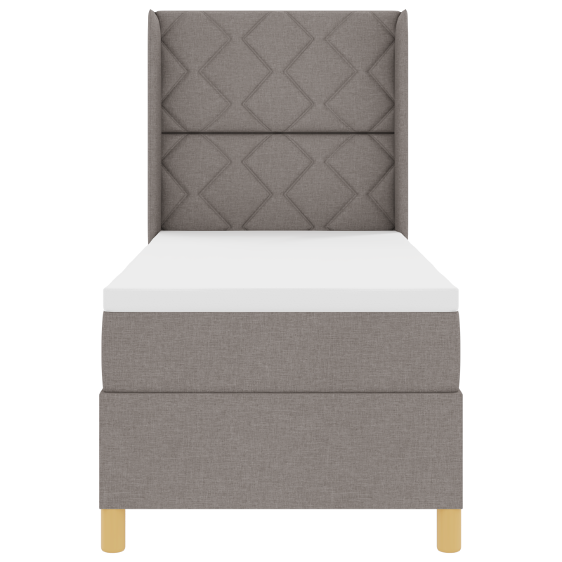 Boxspringbett mit Matratze & LED Taupe 80x200 cm Stoff