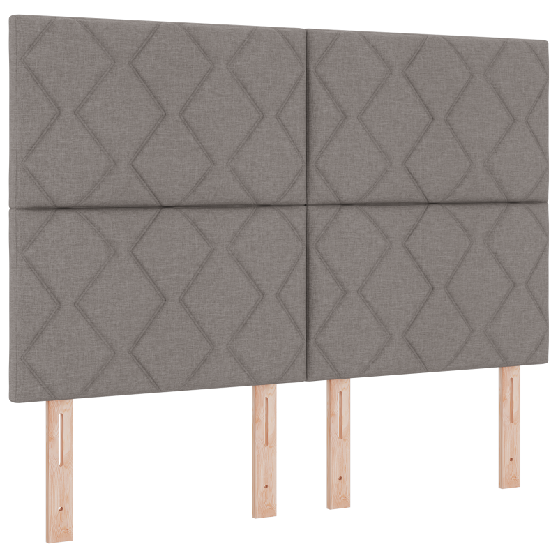 Boxspringbett mit Matratze & LED Taupe 160x200 cm Stoff