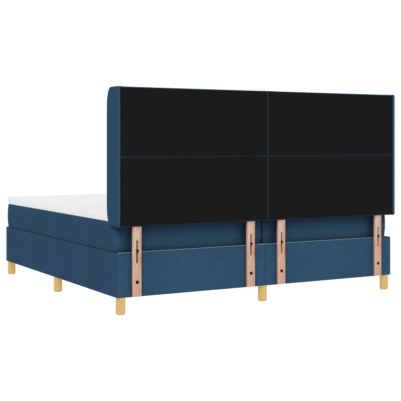Boxspringbett mit Matratze & LED Blau 200x200 cm Stoff