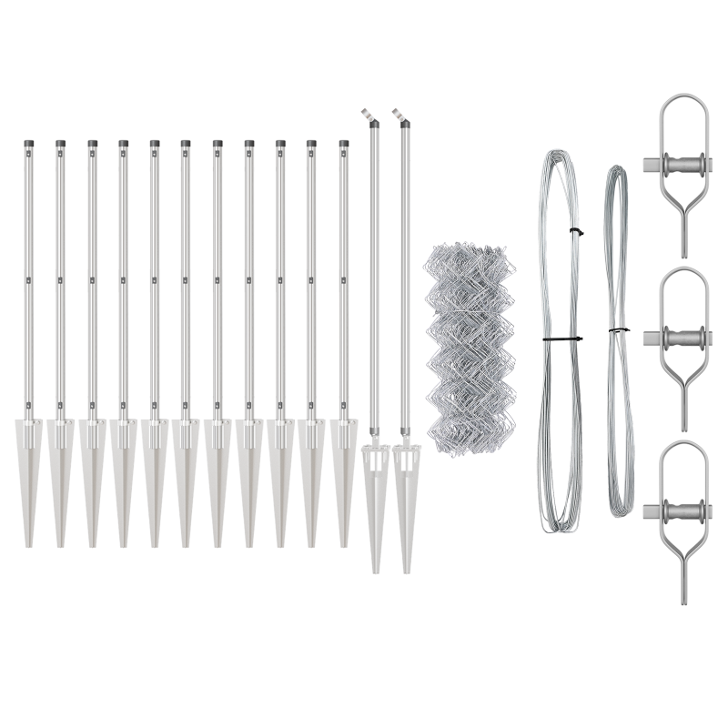 Kettenschalung Set aus 2 Verzinkter Stahl 25 x 0,8 m Robust