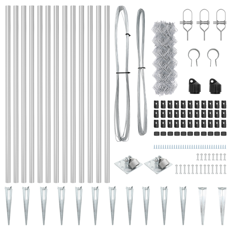 Kettenschalung Set aus 2 Verzinkter Stahl 25 x 0,8 m Robust