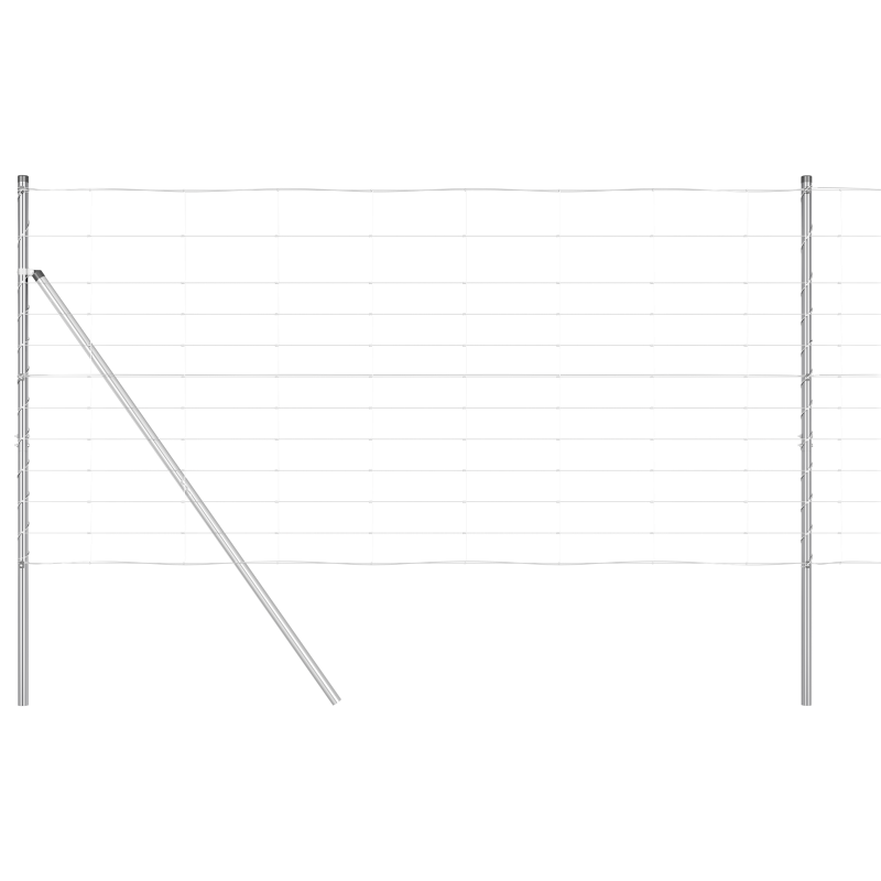 Weidezaun 1,2x25 m verzinkter Stahl