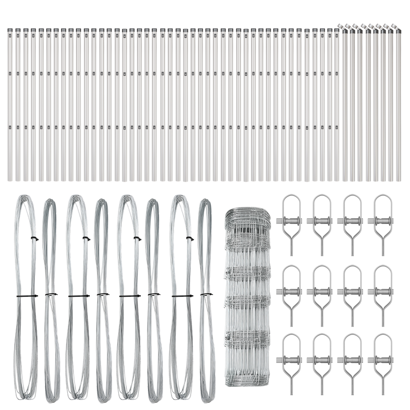 Feldzaun 0,8x100 m verzinkter Stahl