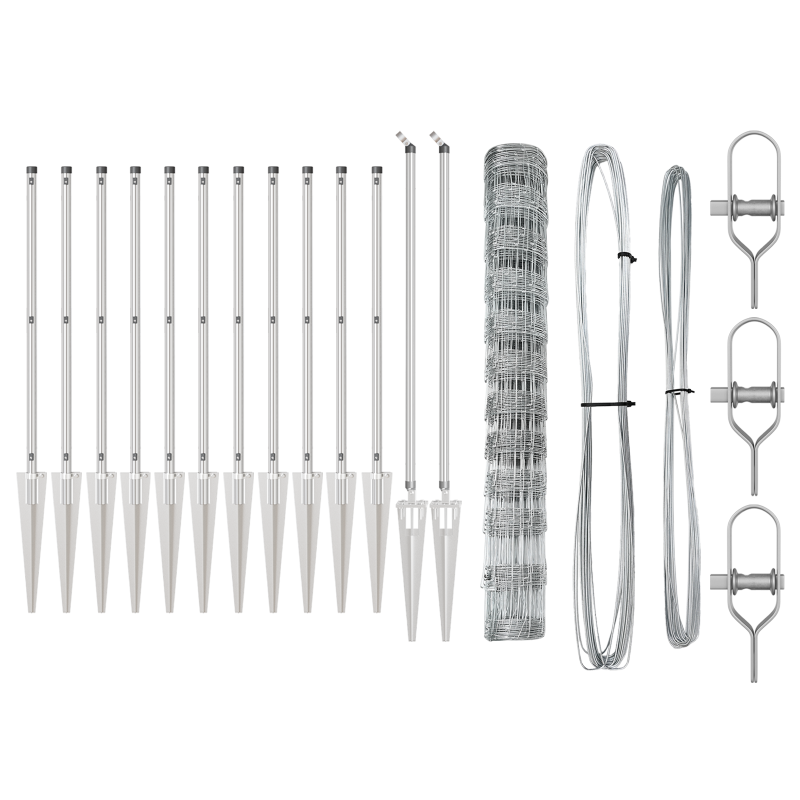 Feldzaun 1,2x25 m aus verzinktem Stahl