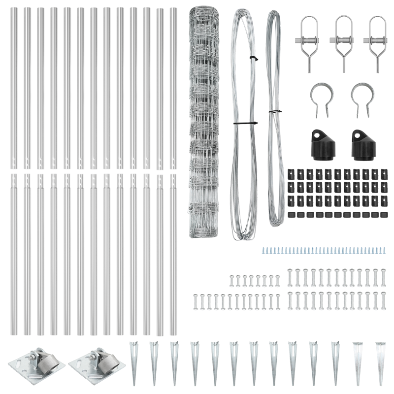 Feldzaun 1,2x25 m aus verzinktem Stahl