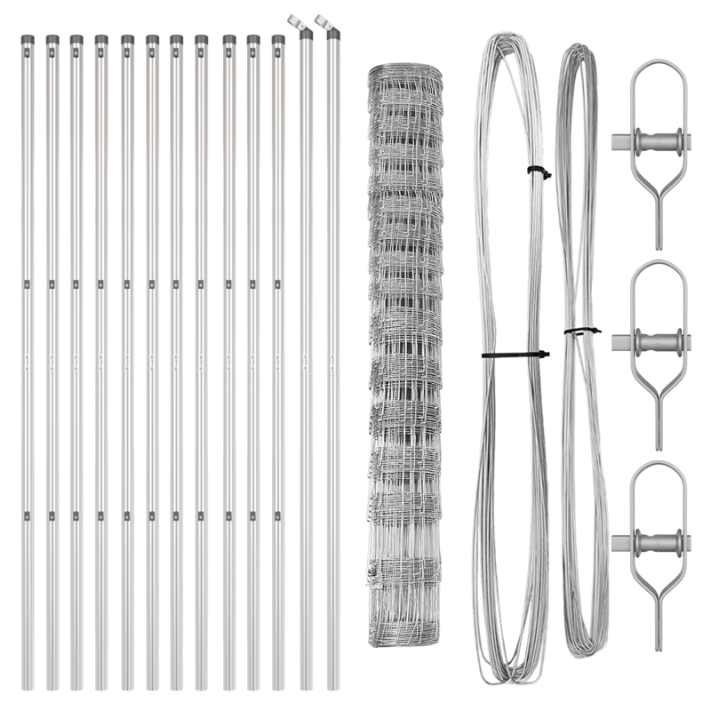 Feldzaun 0,8x50 m Galvanisierter Stahl