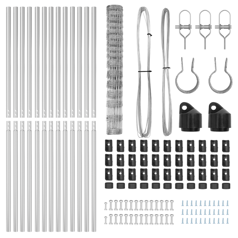 Feldzaun 0,8x50 m Galvanisierter Stahl