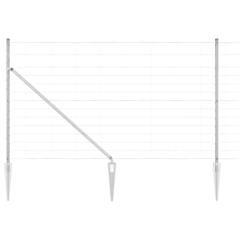 Feldzaun 1.4x50 m Verzinkter Stahl
