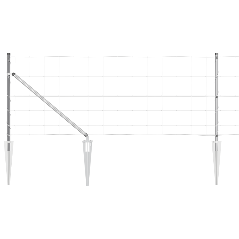 Wiesenzaun 0,8x100 m verzinkter Stahl