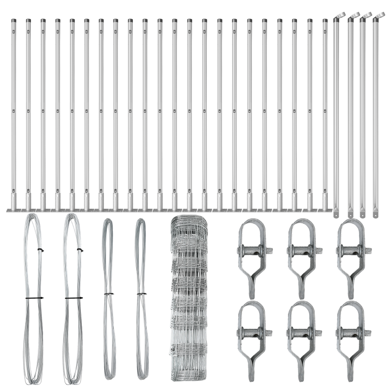 Feldzaun 0,8x50 m verzinkter Stahl