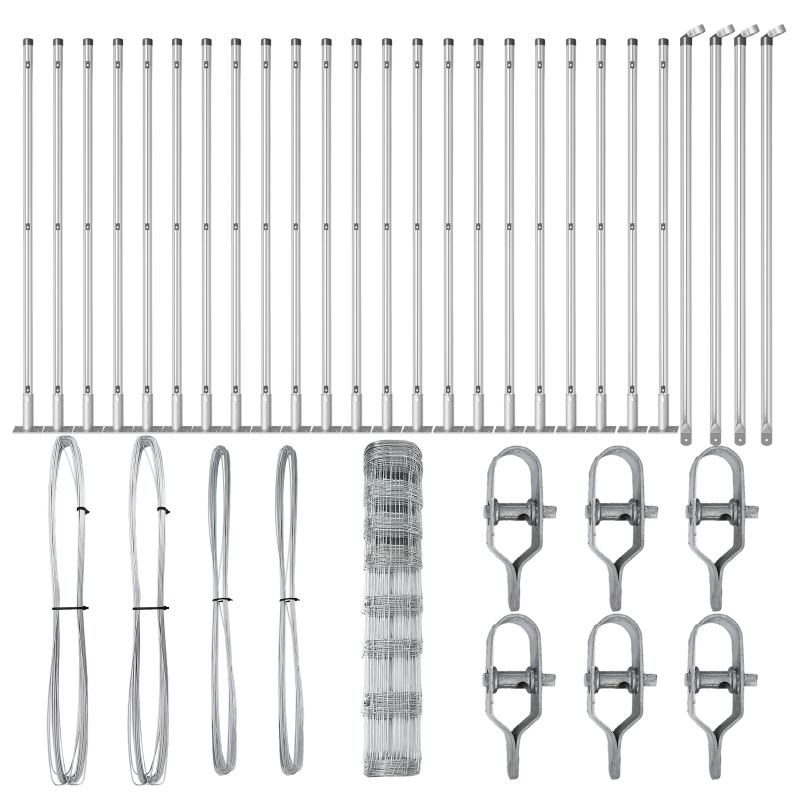 Feldzaun 1x50 m Verzinkter Stahl