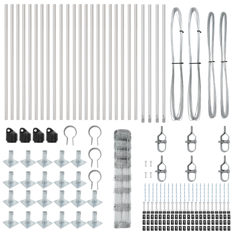 Feldzaun 1x50 m Verzinkter Stahl