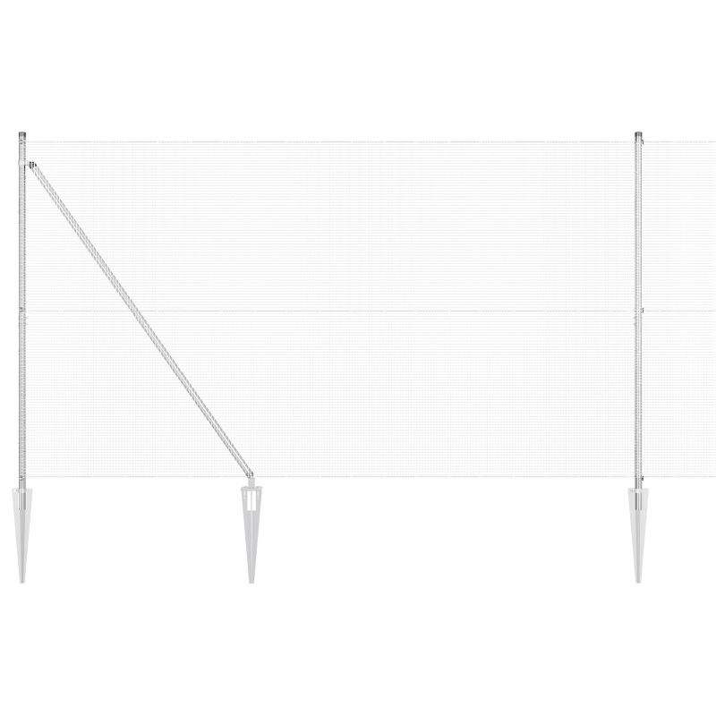 Geschweißter Drahtzaun mit 13 Pfosten 1,5x25 m galvanisierter Stahl