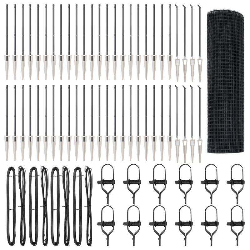 Schutzzaun mit 13 Spike-Posts Grau 0,8x100 m Stahl