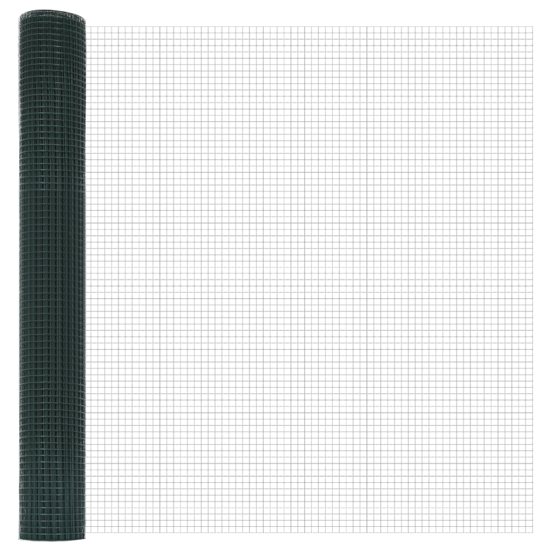 Zaunpfosten-Set Set aus 2 Grün Metall 10 x 1 m Langlebig