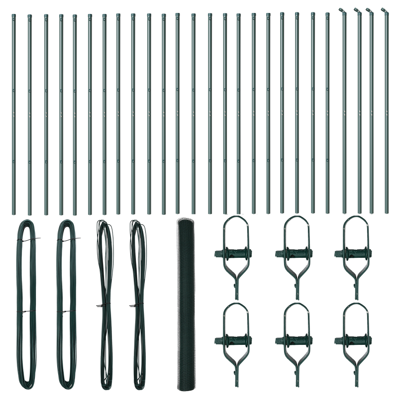 Sechseckzaun Grün 1.5x50 m Stahl