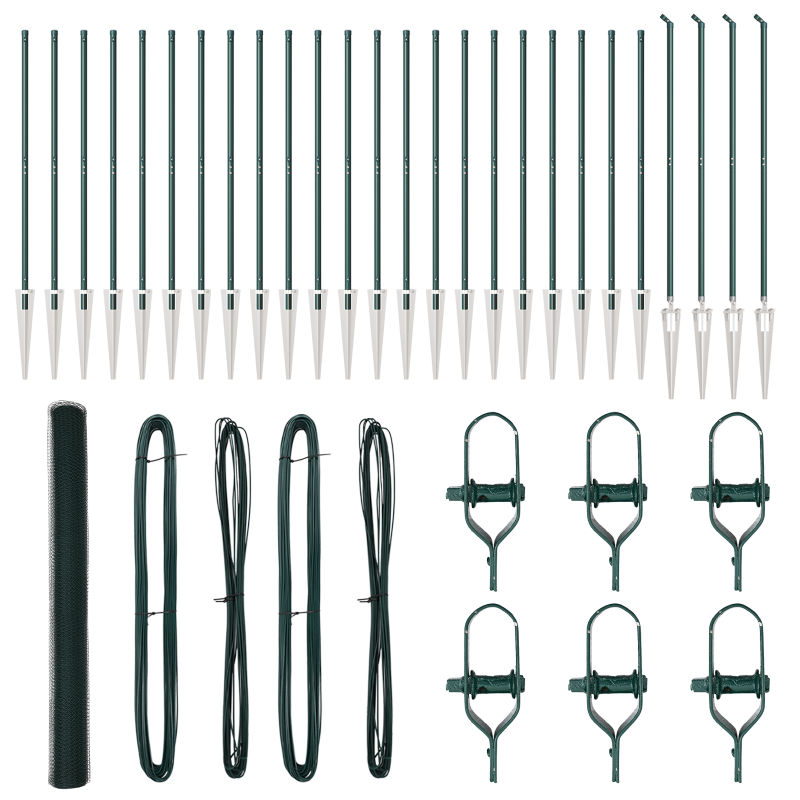 Sechseckzaun Grün 1,5x50 m Stahl
