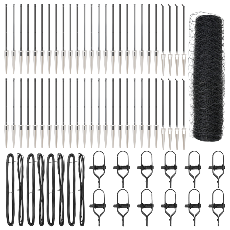 Sechseckzaun Grau 0,8 x 100 m Stahl