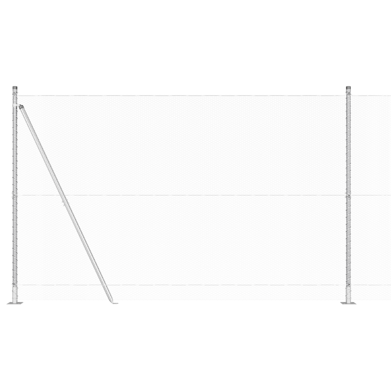 Zaunset Set aus 2 Verzinkter Stahl 25 x 1,5 m Langlebig