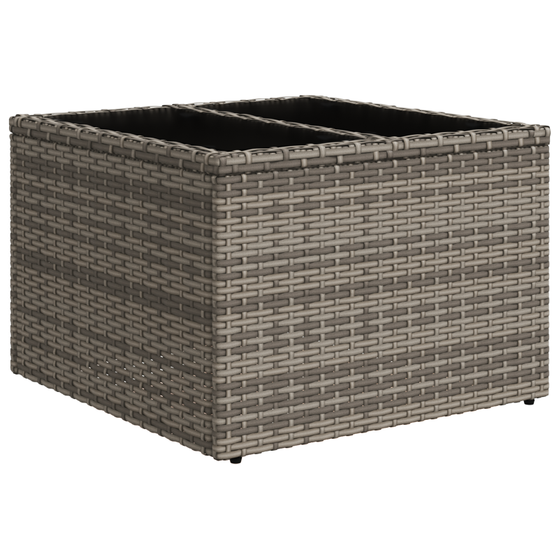 6-teiliges Garten-Sofa-Set mit Kissen Schwarz Poly Rattan