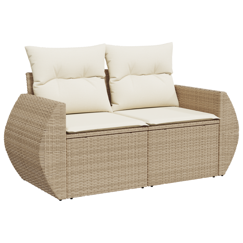8-teiliges Garten Sofa Set mit Kissen in Beige
