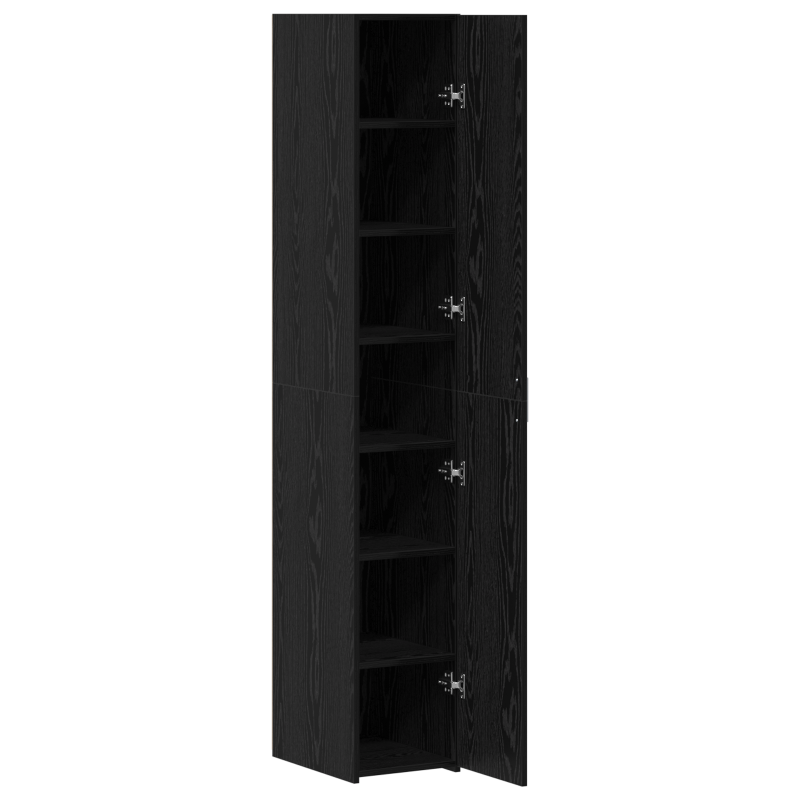 Highboard Schwarz Eiche 30x42.5x185 cm Spanplatte