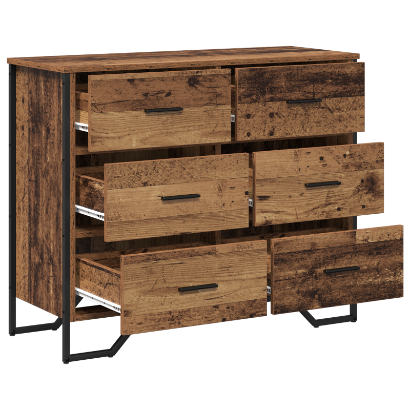 Kommode Altholz 91x35.5x74.5 cm Holzwerkstoff