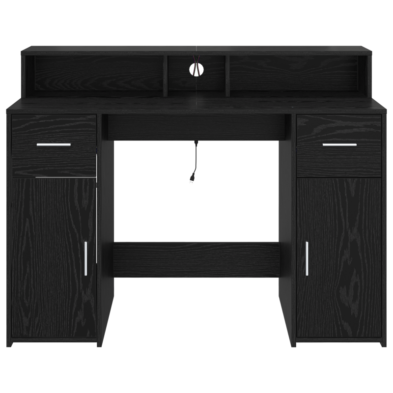 Schreibtisch Schwarz Eiche 120x55x91 cm Ingenieurholz