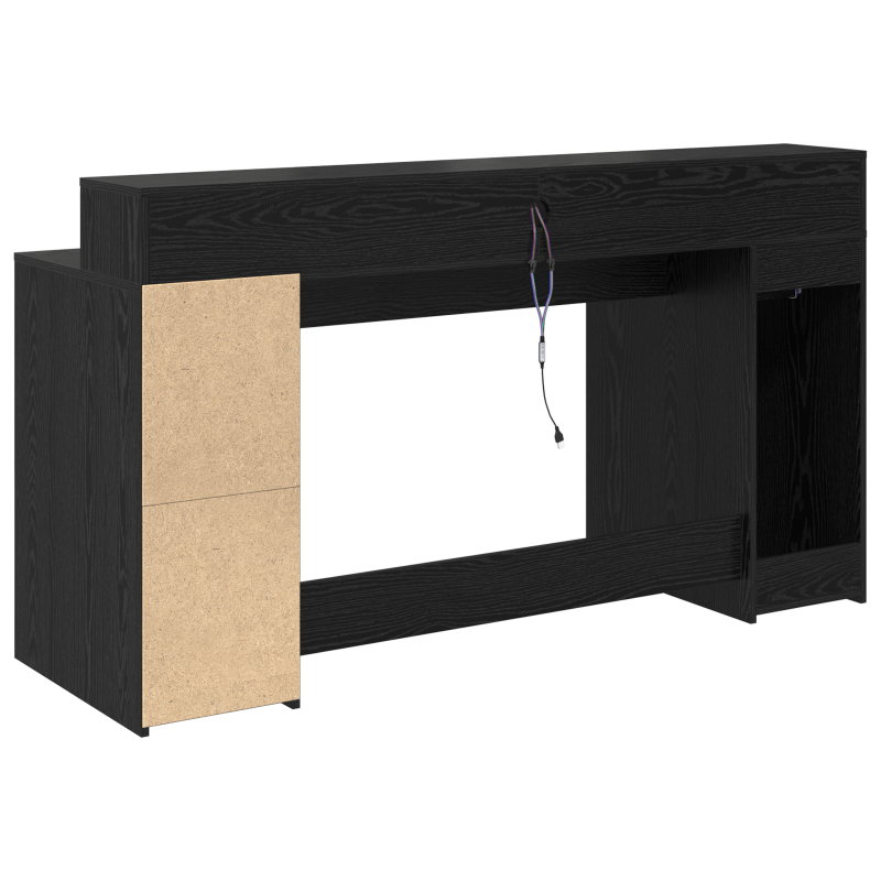 Schreibtisch Schwarz Eiche 160x55x91 cm Holzwerkstoff