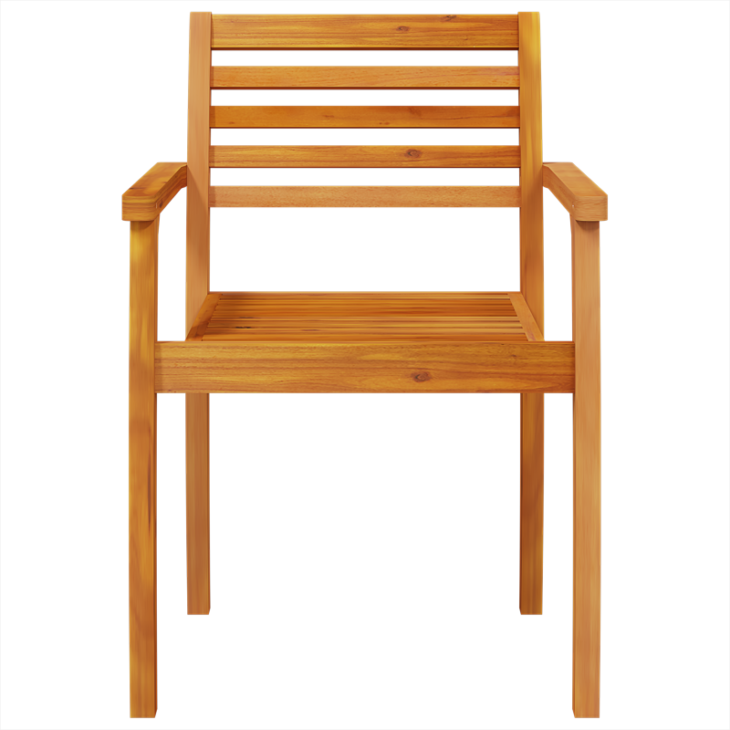 3-teiliges Garten-Esszimmer-Set aus massivem Akazienholz