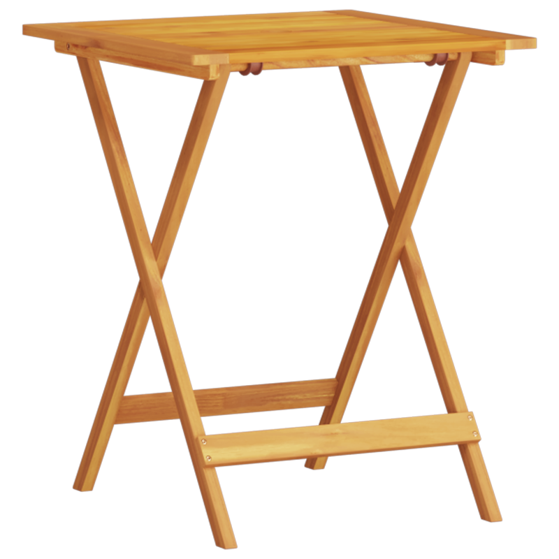 3-teiliges Falt-Bistroset aus massivem Akazienholz