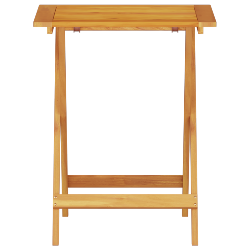 3-teiliges Falt-Bistroset aus massivem Akazienholz