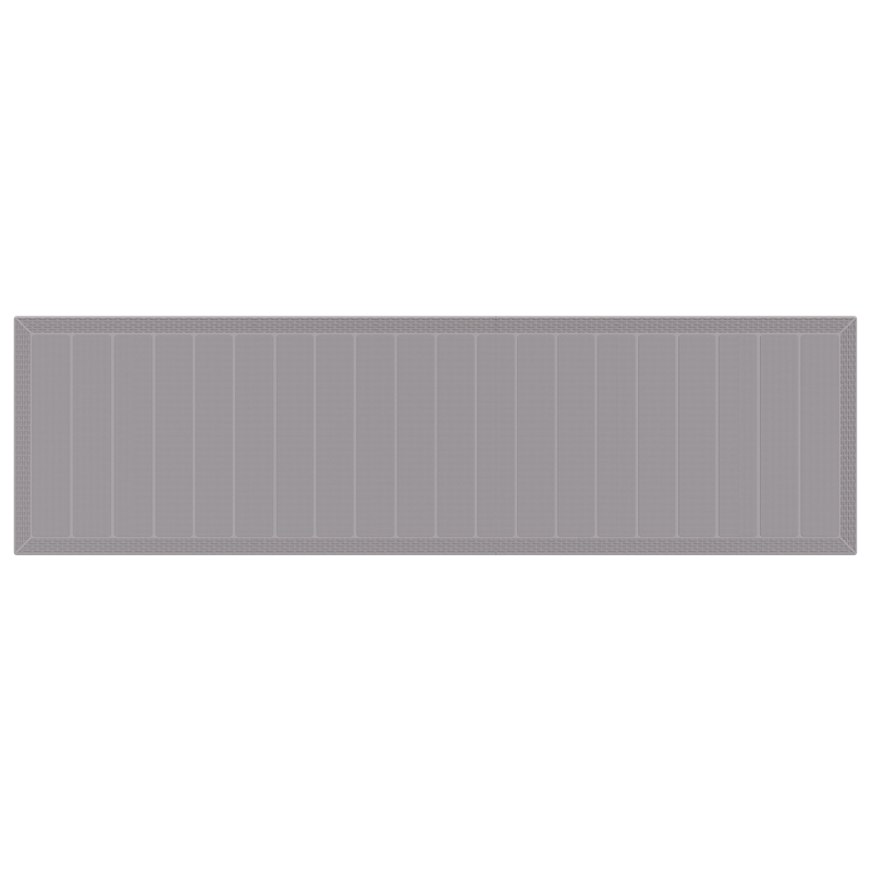 Gartentisch Hellgrau 350x100x73 cm Poly Rattan