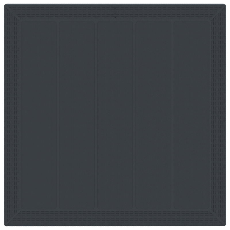 5-teilige Garten Essgruppe mit Kissen, Anthrazit, Poly-Rattan