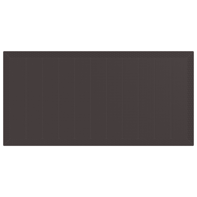 9-teiliges Garten Essset mit Kissen Braun Poly Rattan