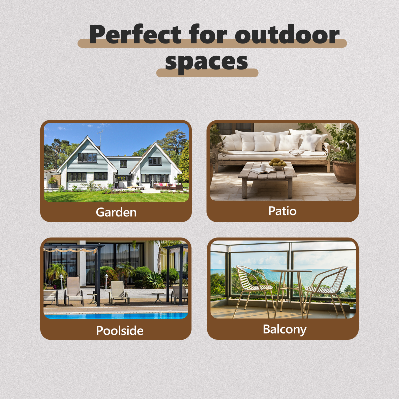 11-teiliges Garten-Essset Hellgrau Poly-Rattan