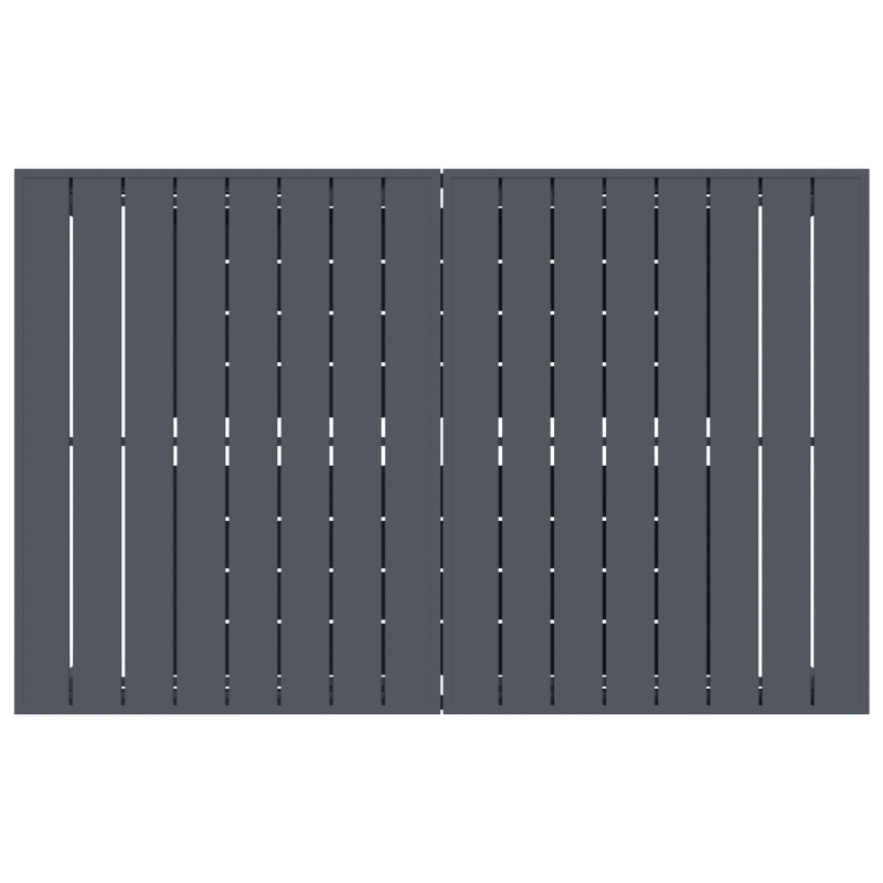 10-teiliges Garten-Essset mit Kissen aus schwarzem Poly-Rattan, Ausziehbarer Gartentisch Anthrazit (140-210)x90x73 cm aus Stahl