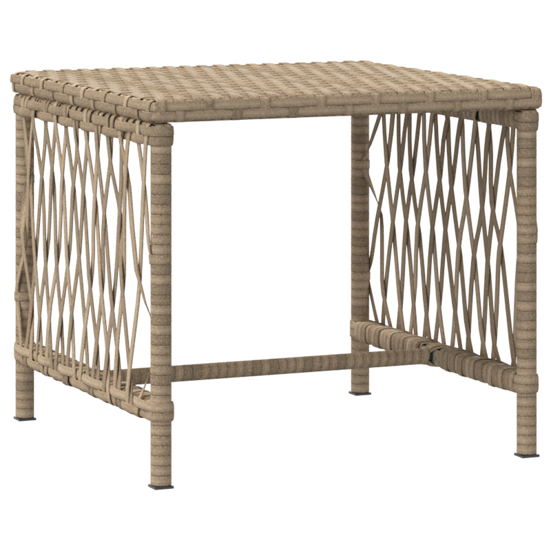 9-teiliges Garten Sofaset mit Kissen Beige Poly Rattan Akazie