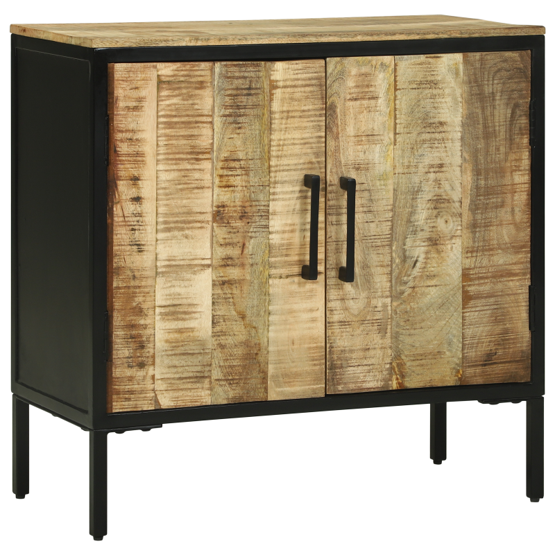 Sideboard 70x35x70 cm Massives Raues Holz Mango