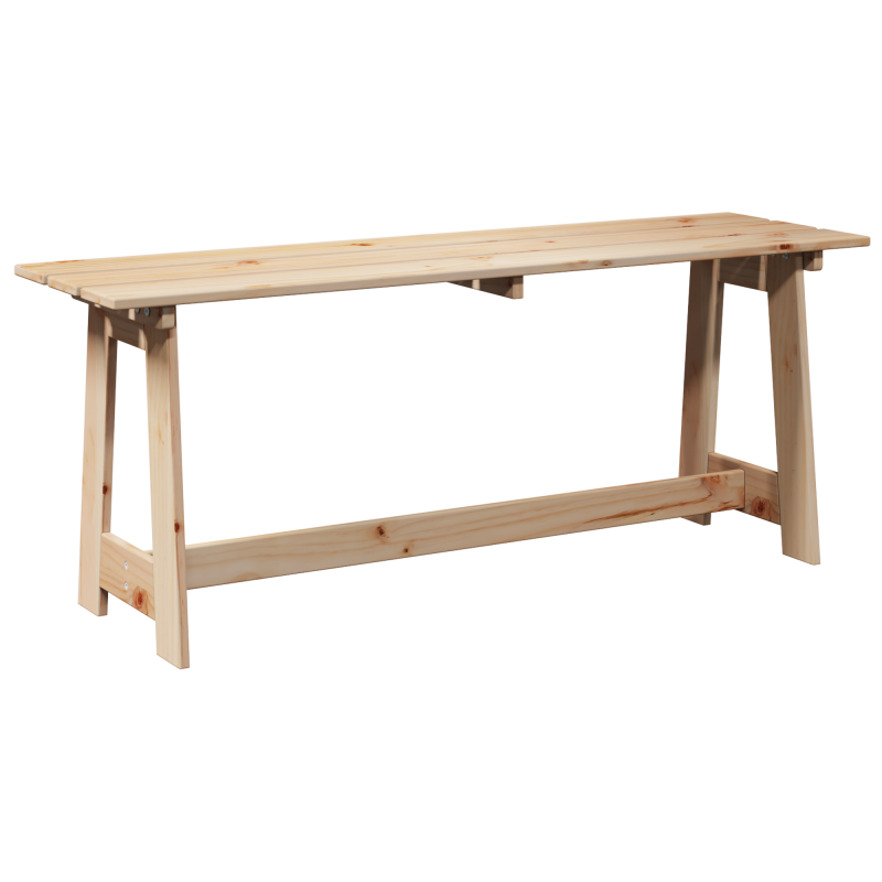 Gartenbank 119x35x47 cm Massivholz Kiefer