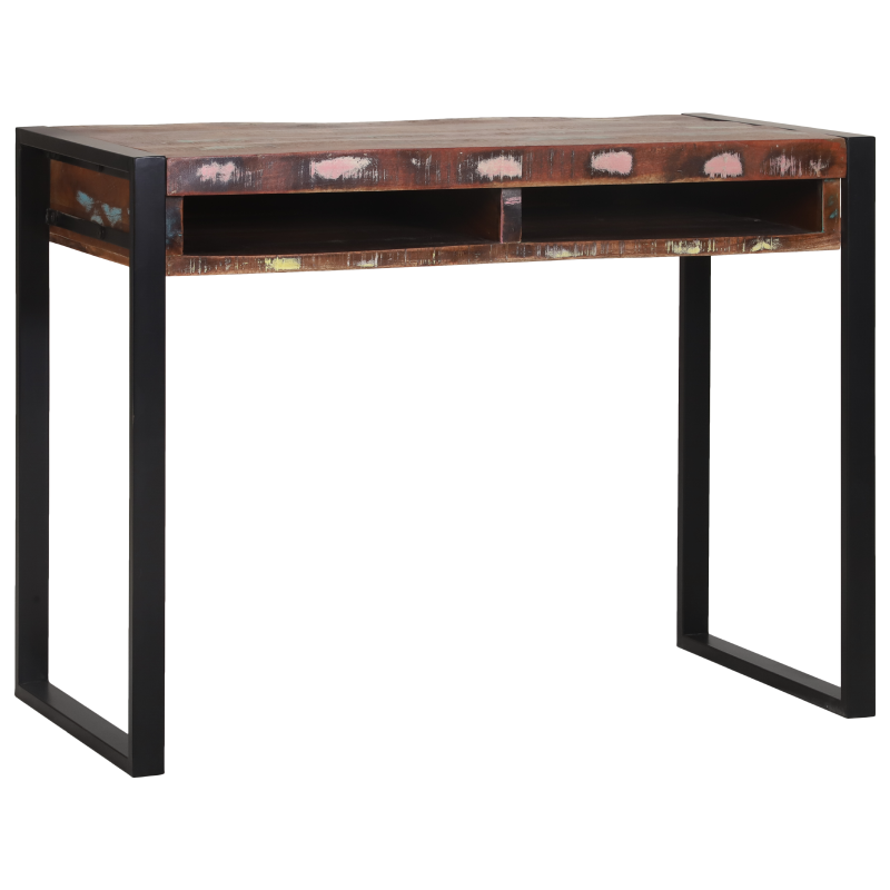 Frisierkommode mit Spiegel Bunt 100x50x75 cm Massivholz Altholz