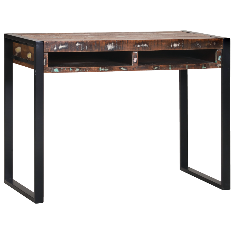 Frisierkommode mit Spiegel Bunt 100x50x75 cm Massivholz Altholz