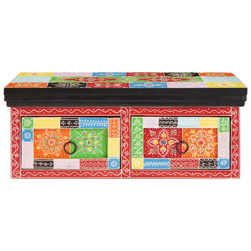 Wandmontierter TV-Schrank 60x30x24 cm Massivholz Grobe Mango