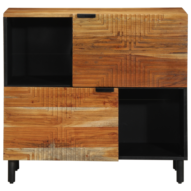 Sideboard 80x33x75 cm Massivholz Akazie