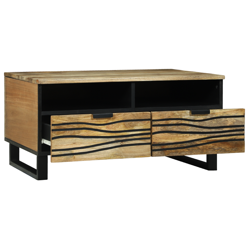 Couchtisch 80x54x40 cm aus massivem Mangoholz
